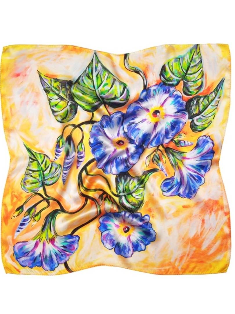 AD7-059 Apaszka jedwab 100% drukowana obraz olejny 68x68cm